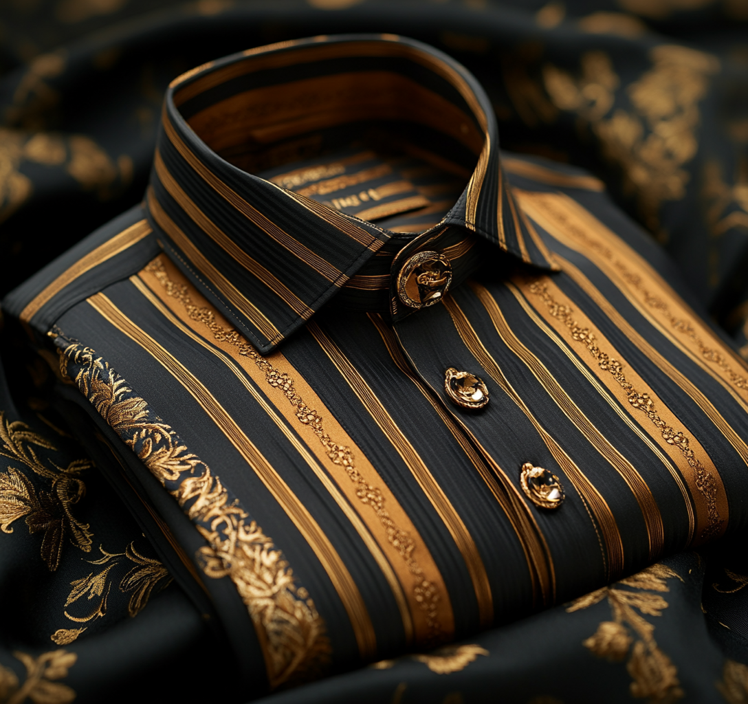 TomsloverLuxe casual striped print men's shirt